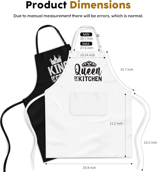 King and Queen Apron Set