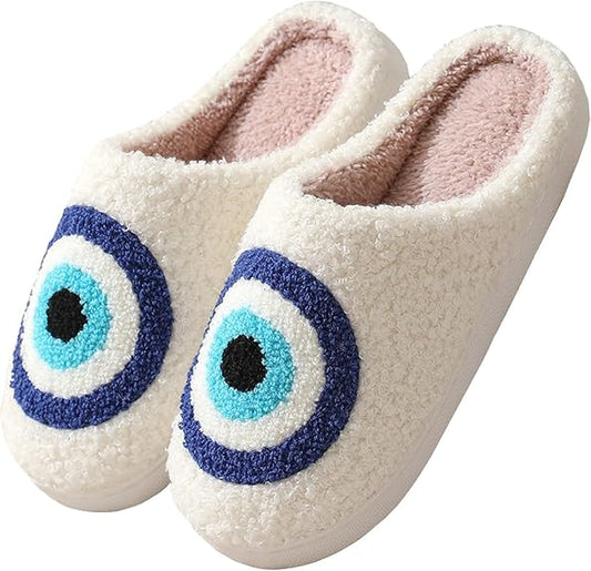 Evil Eyes Love Heart Slippers