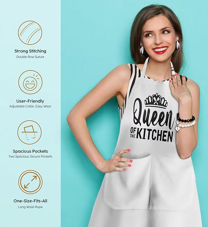 King and Queen Apron Set